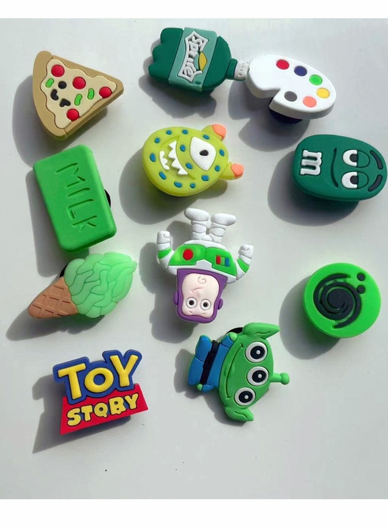 Colorful Crocs Shoe Charms Set for Kids & Teens - 18 Fun Charms & 1 Storage Bag, Perfect for Clog Sandals, Bracelets, Party Favors & Gifts for Girls and Women  - Image 2