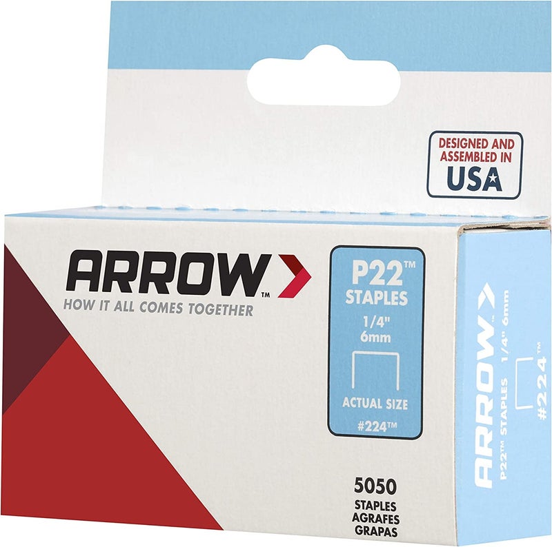 Arrow Fastener Arrow 224 Heavy Duty P22 Staples for Use with Plier-Type Paper and Bag Staplers in Restaurants, Offices, Classrooms, 5050-Pack, 1/4-Inch Leg Length, 7/16-Inch Crown Width - Image 4