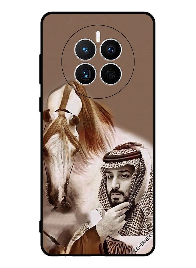 Covernex Protective Case Cover For Huawei Mate 50 Mohammad Bin Salman In Front Of Horse - Image 1