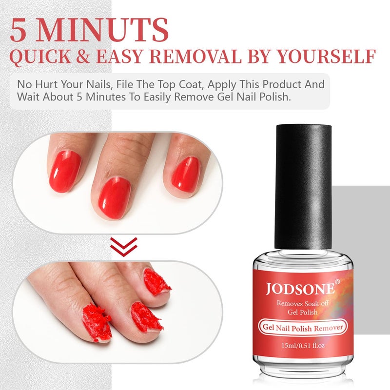 JODSONE Gel Nail Remover Quick Gel Nail Polish Remover, 3-5 Minutes Gel Remover for Nails - Image 4