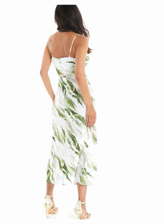 QUIZ Strappy Printed Dress