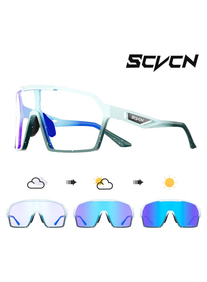 Photochromic Riding Glasses UV-proof Windproof Outdoor Sports Mountain Road Bike For Men And Women