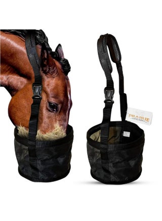 Prairie Horse Supply Adjustable Horse Feed Bag with Comfort Neck Pad - Heavy Duty, Durable Canvas Grain Feedbag, Essential for Controlled Feeding - Suitable for Small, Medium, Large Horses and Ponies - pzsku/Z3677CD1877A35CC52798Z/45/_/1737031864/c70f8b3c-4501-4c65-97df-e22e30ed3bde