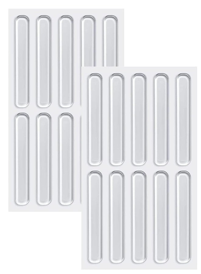 KUCHIFY Clear Furniture Bumpers Silicone Rubber Wall Protector Strips for Doors, Cabinets, Drawers, Furniture & Appliances, Chair Back Adhesive. (Wall Protector Transparent, Pack of 20) - Image 1