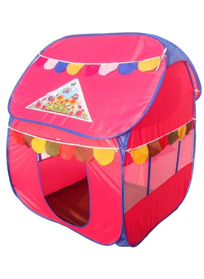 HomeCute Homecute Foldable Pop Up Hut Type Kids Toys Small Size Play Tent House for Boys and Girls. (Pink)  - Image 1
