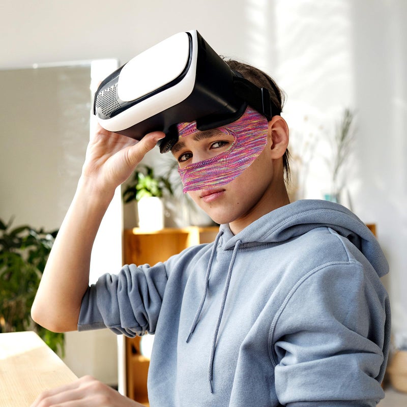 Breathable Quick Drying VR Headset Face Pad Cover Sweat Band for Gaming Sports Purple - Image 5