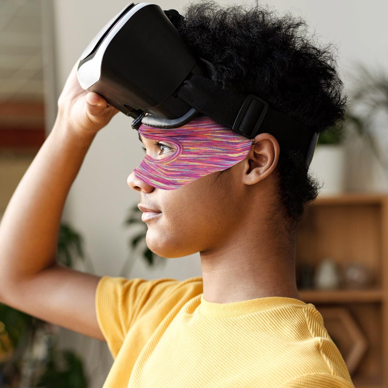 Breathable Quick Drying VR Headset Face Pad Cover Sweat Band for Gaming Sports Purple - Image 4