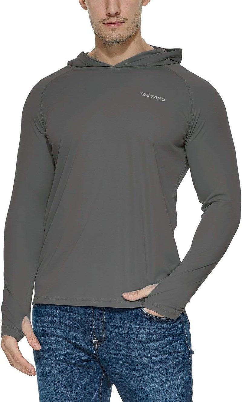 Baleaf Men's Sun Protection Hoodie Shirt UPF 50+ Long Sleeve UV SPF T-Shirts Rash Guard Fishing Swimming Lightweight - Image 1