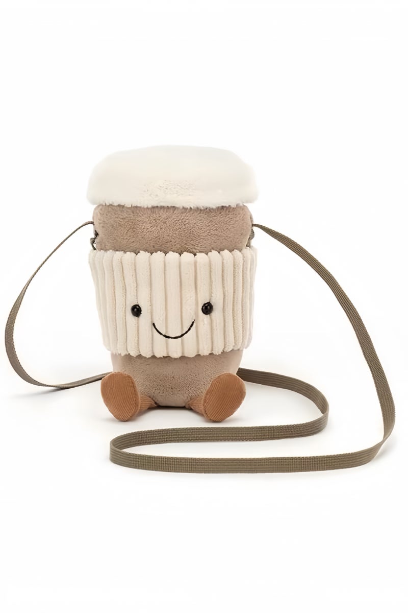 جيليكات Jellycat - حقيبة على شكل كوب قهوة لعبة فاخرة لطيفة - دمية جميلة ومريحة كهدية عطلة - Image 5