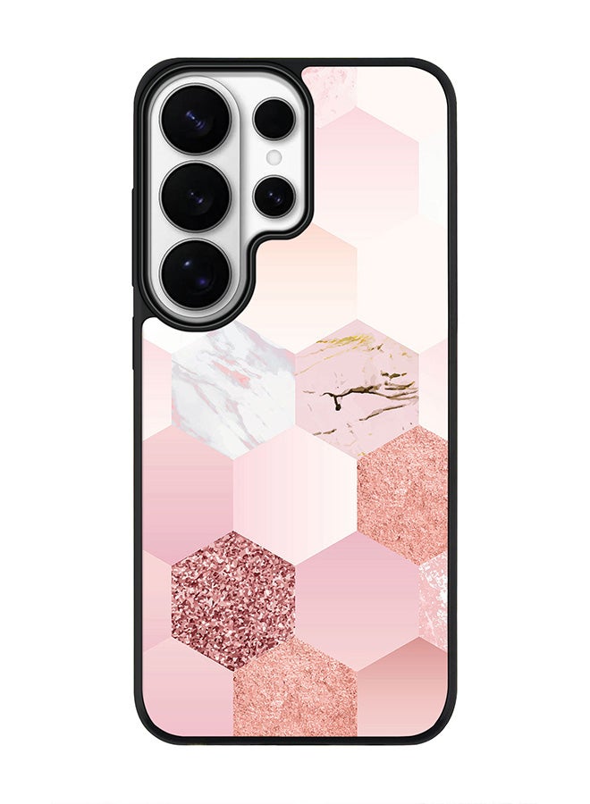 Stylizedd غطاء لهاتف سامسونج جالاكسي S26 ألترا، [متوافق مع MagSafe] غطاء مغناطيسي نحيف - مزيج من الرخام الوردي وشبكة العسل - Image 1