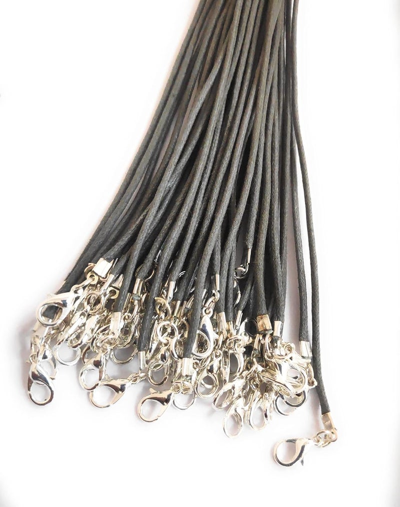 SIJCM 50 Pcs Of Cotton Wax Cord Necklace Cord with Lobster Clasp for Jewelry Making with 2 Chain Extension End - Image 4