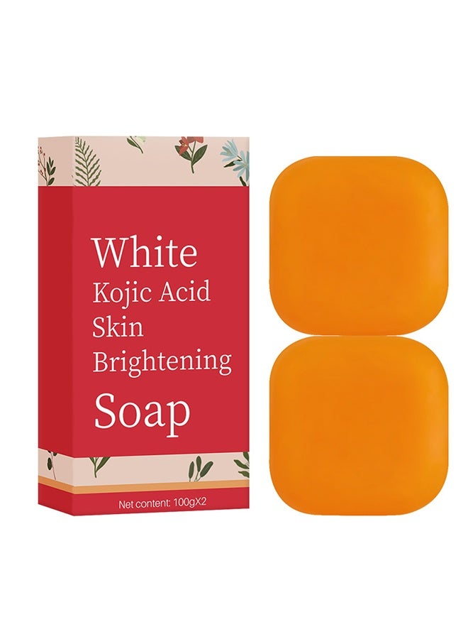 وايت صابون تفتيح البشرة حمض الكوجي ، للبشرة المتوهجة والإشراق ، والبقع الداكنة ، وتجديد شباب البشرة ، وتفاوت لون البشرة | أقصى قوة ، خالية من SLS ، خالية من البارابين ، (100 جم / 2 بار) - Image 1