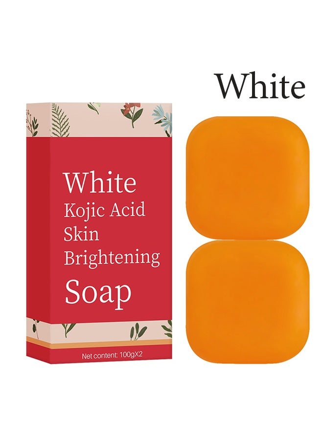 White Koji Acid Skin Brightening Soap ，for Glowing & Radiance Skin, Dark Spots, Rejuvenate, Uneven Skin Tone  | Maximum Strength, SLS-free, Paraben-free ，(100gx2) - Image 1