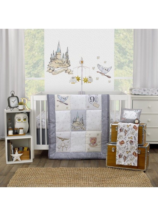 NoJo Warner Brothers Harry Potter Magical Moments Grey And White Super Soft Changing Pad Cover - Image 4