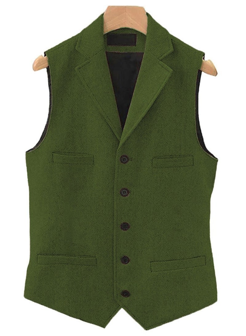 KUYING New Fashionable Herringbone Patterned Suit Vest 