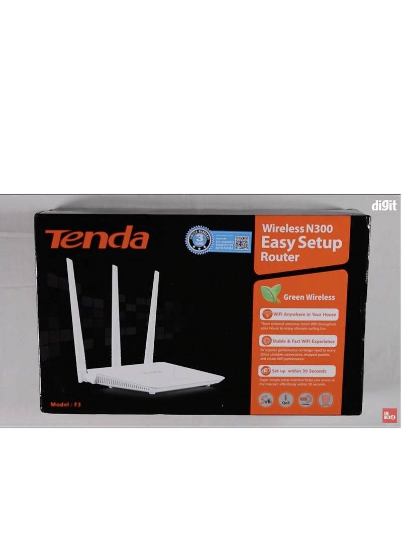 TENDA F3 Wireless N300 Home Access Point, 300 Mbps, IP QoS, WPS Button White - Image 5