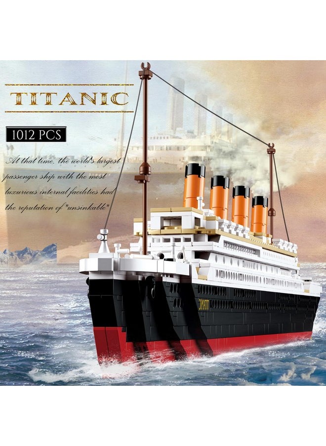 Sluban Sluban Titani Model Building Set, Ship Toys with 2 Major Minifigures, STEM Boat Set, Compatible with Lego Titanc Sets, Gift for Adults and Kids 6+, Ideal for Titanc Fans' Collection, 1012 PCS  - Image 2
