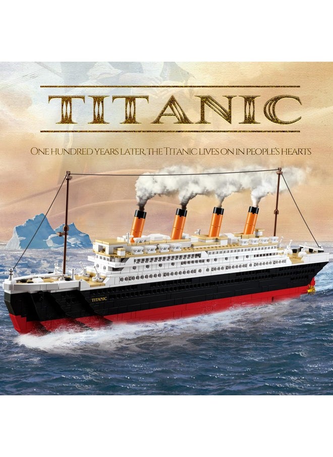 Sluban Sluban Titani Model Building Set, Ship Toys with 2 Major Minifigures, STEM Boat Set, Compatible with Lego Titanc Sets, Gift for Adults and Kids 6+, Ideal for Titanc Fans' Collection, 1012 PCS  - Image 4