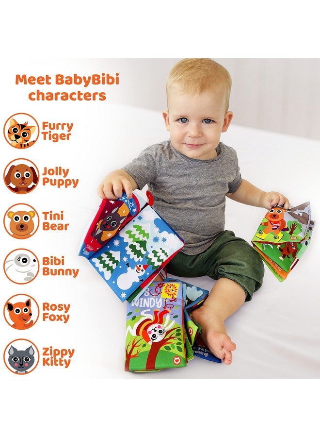 BabyBibi Cloth Books for Babies Weather Themed- Soft Baby Books Features Characters About Weather - Soft Baby Toys for Learning and Brain Development - Image 5