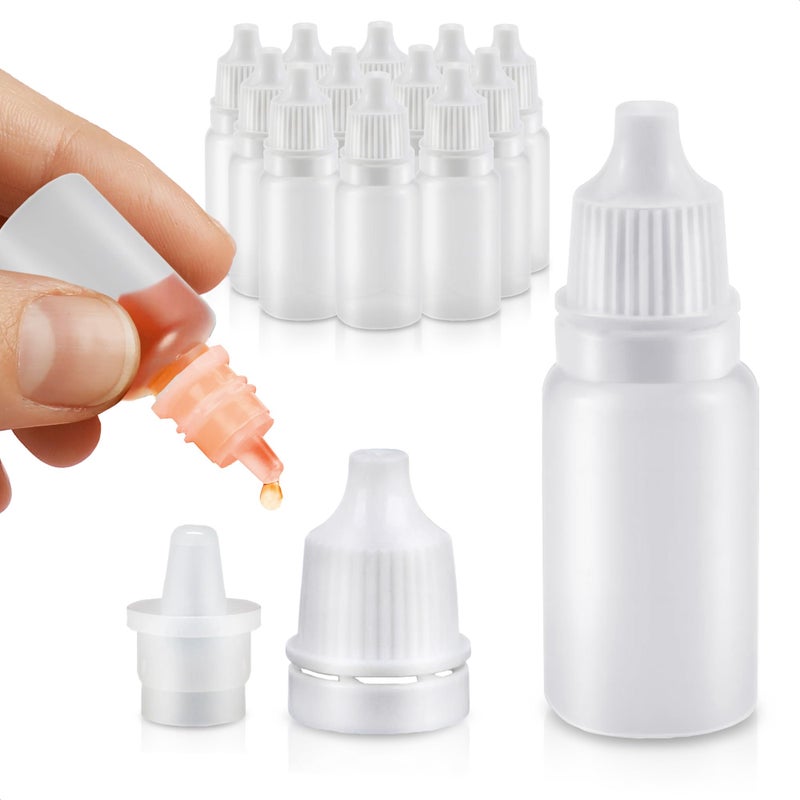 Tesorrio Set of 50 Plastic Dropper Bottle with Cap â€“ Travel-Size 5ml Dropper Bottles for Convenient Use, Compact and Easy to Store - Good for DIY Projects, Essential Oils, Perfume Samples, Cosmetic Blends - Image 1