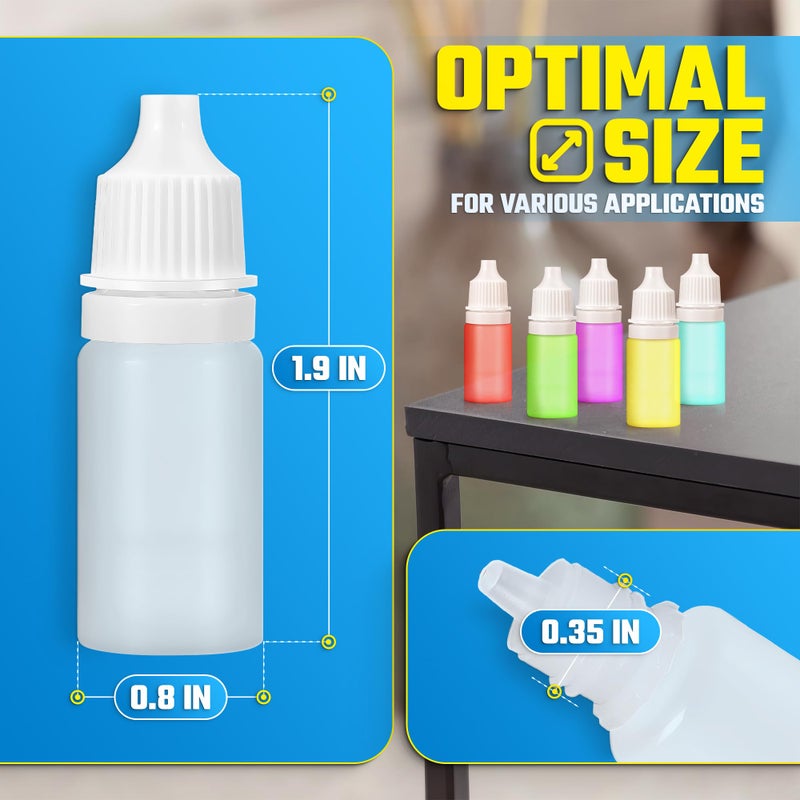 Tesorrio Set of 50 Plastic Dropper Bottle with Cap â€“ Travel-Size 5ml Dropper Bottles for Convenient Use, Compact and Easy to Store - Good for DIY Projects, Essential Oils, Perfume Samples, Cosmetic Blends - Image 2