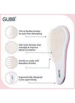 GUBB Mini Detangling Hair Brush | Detangling Hair Comb Brush, Detangler Hair Brush For Women Men & Kids Use In Wet And Dry Hair Multicolor  - Image 4