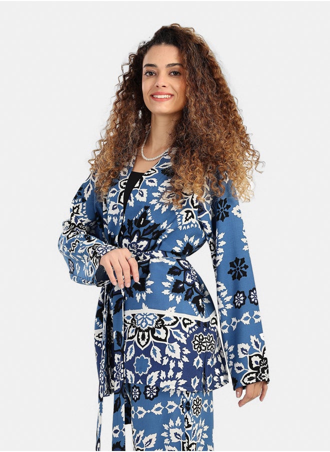 Carina Open Front Kimono with Sleeves  - Image 2