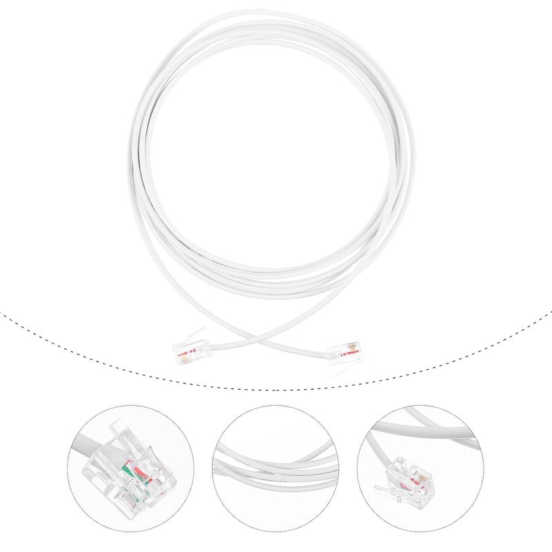 Connectable modular SHOWERORO Rj11 Telephone Line 2 Meters Flat Telephone Wire for Landline Phones Home Office Use White Budget friendly premium quality Compact design Assorted trendy color picks Ventilated design Safe silicone build Gulf market standard build All storage type compatible Compact trendy practical build Various color options Replaceable parts Batch consistent craftsmanship All usage compatible Coast & inland available Tiered purchase options Gulf climate upgraded quality Instant order available stock Tiered cost purchase alternatives Air & land transit compatible Solid anti-deform All budget friendly options Field test upgraded craftsmanship Trendy natural tone options Integrated local logistics Precision made - Image 5