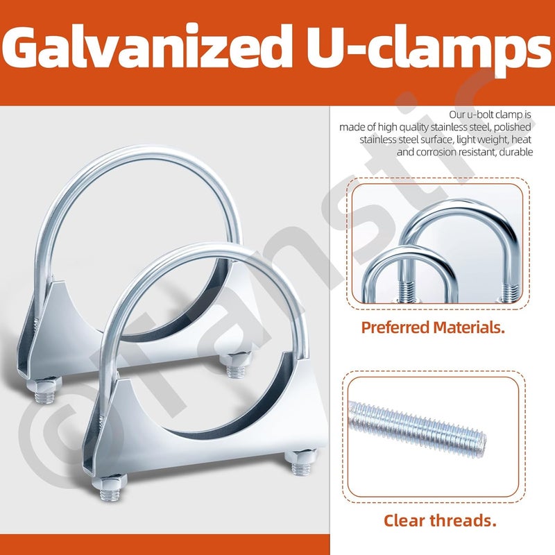 Tanstic Heavy Duty U Bolt Exhaust Clamps - Image 3