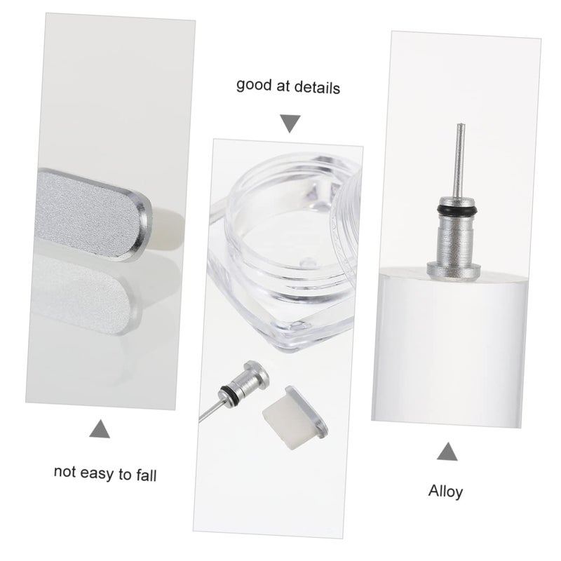 2Pcs Silver Reusable Dust Plug Covers For Phone Charging Port And Headphone Jack - Image 4