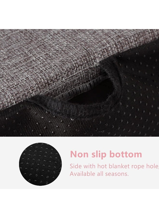 Mumoo Bear Cat Cosy Cube Igloo Bed, 3-in-1 Foldable Cat Dog Soft Sofa Cave Bed, Cool and Warm Tent Cave Microfiber Bed House with Removable Washable Cushion Pillow for Indoor Cats Small Dogs - Image 5