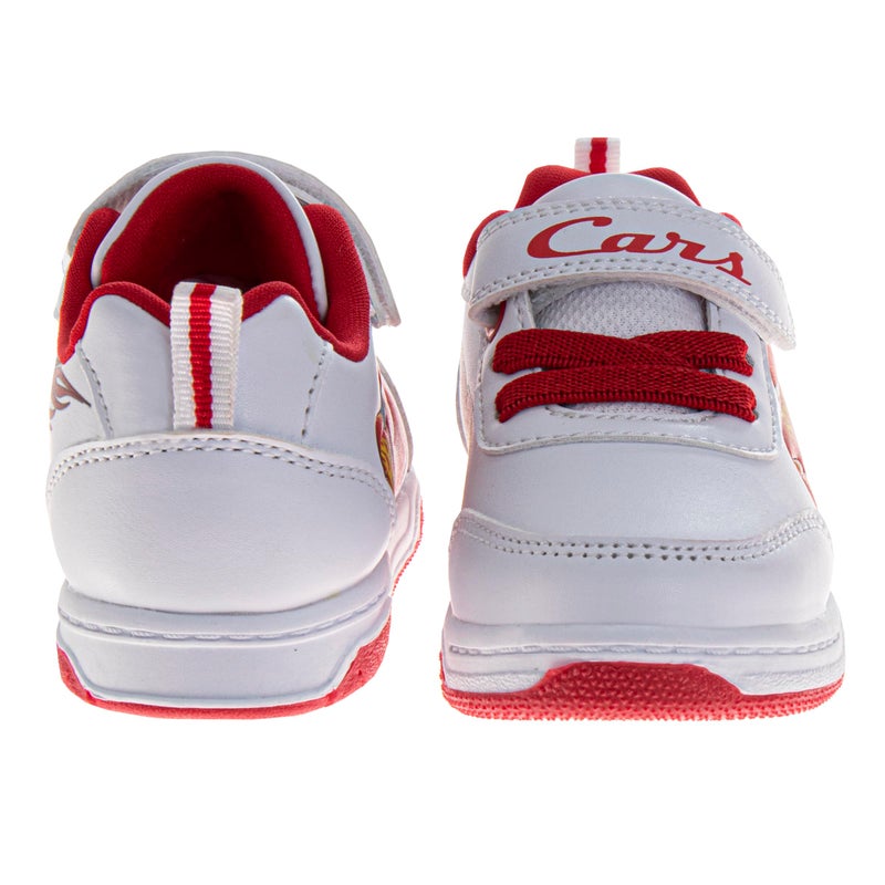 Josmo Kids Cars Shoes Boys Lightning McQueen Sneakers Lightweight Breathable Athletic Shoe - White Cherry Size 6 Toddler - Image 3