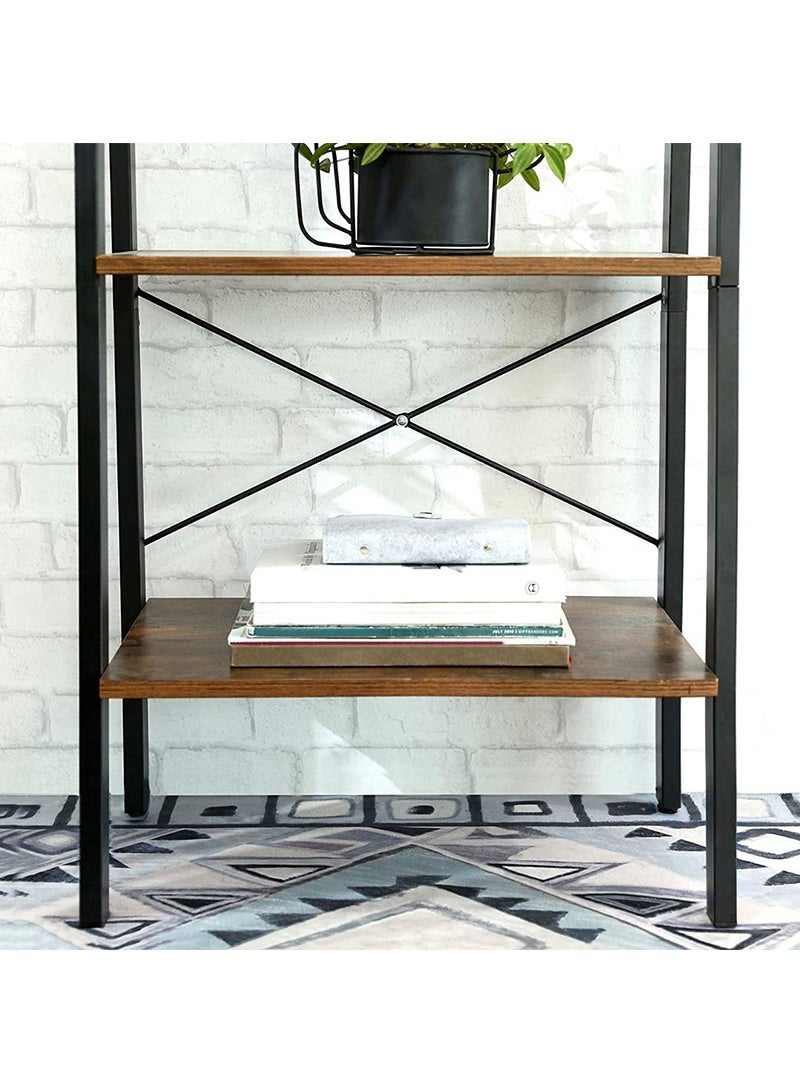 VASAGLE VASAGLE LLS44X 4 Tier Storage Rack, Storage Shelves - Rustic Brown  - Image 4