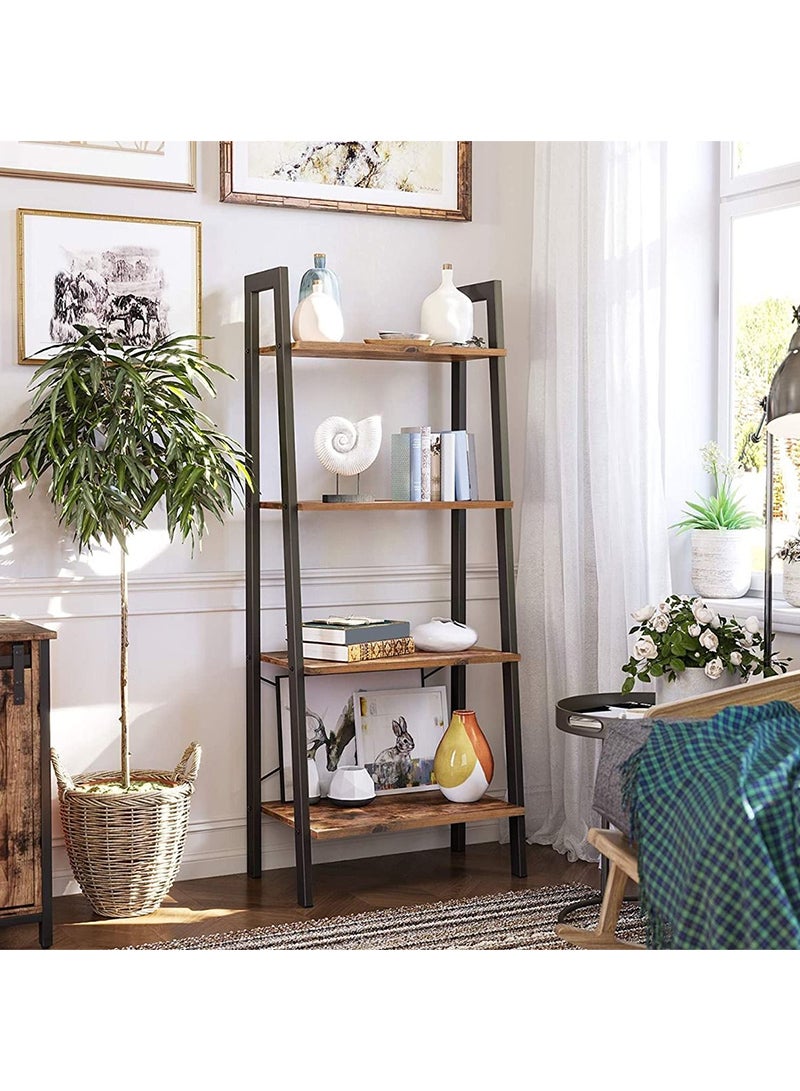 VASAGLE VASAGLE LLS44X 4 Tier Storage Rack, Storage Shelves - Rustic Brown  - Image 2