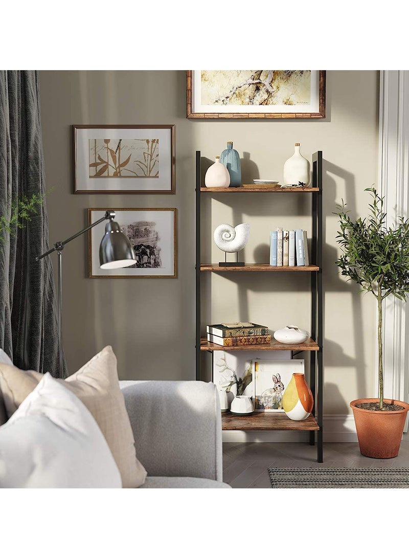 VASAGLE VASAGLE LLS44X 4 Tier Storage Rack, Storage Shelves - Rustic Brown  - Image 3