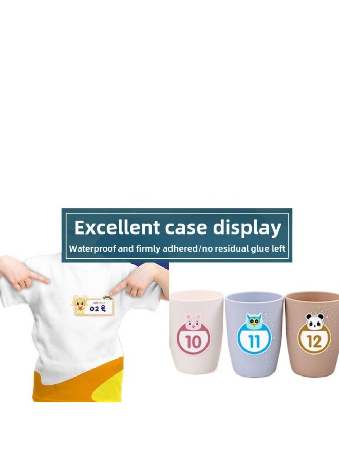 Generic - Cartoon Digital Pvc Waterproof Number Label Opening Activity Arm Sticker Printing Cup Cabinet-Color:Collect And Purchase To Consult Customer Service - Image 1
