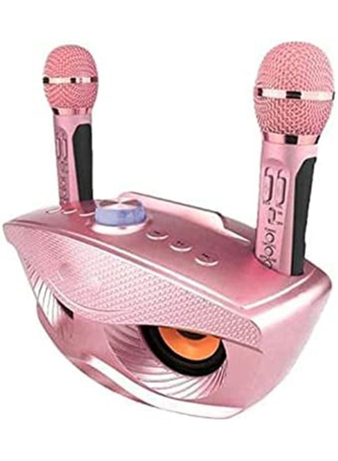 Padom  2 in 1 Family Karaoke Portable Wireless Live Dual Microphone And Bluetooth Speaker - Image 2