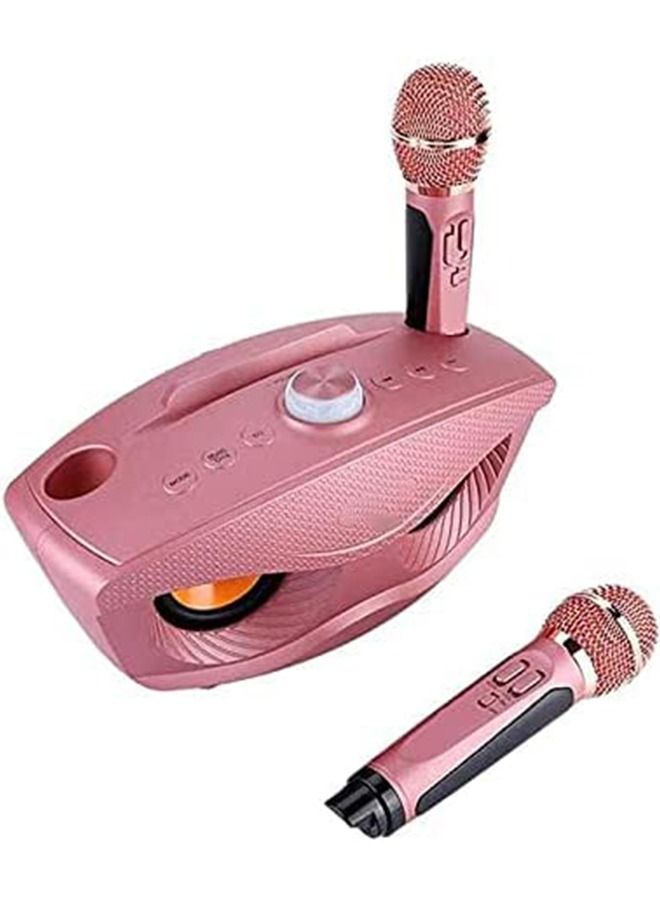 Padom  2 in 1 Family Karaoke Portable Wireless Live Dual Microphone And Bluetooth Speaker - Image 3