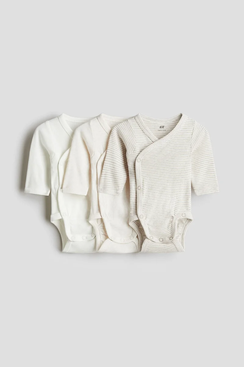 H&M 3-pack long-sleeved bodysuits