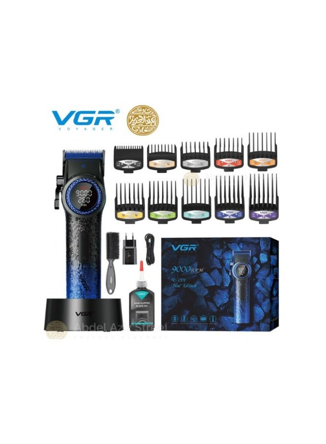 VGR Professional Hair Clipper for Men V-001 Blue pro - Image 2