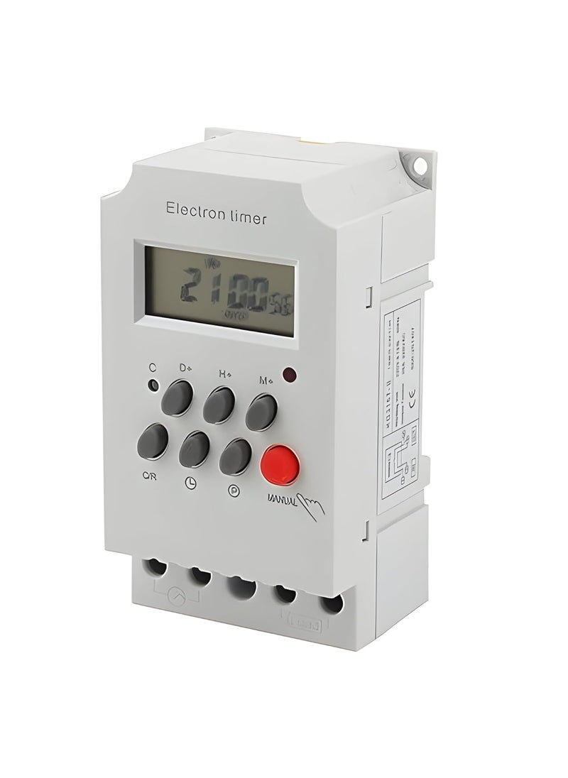 BlackT ElectroTech Blackt Electrotech BT41D4 Digital Timer Switch Relay DIN Rail 25 Amps Programmable Automatic OnOff SinglePhase  - Image 1