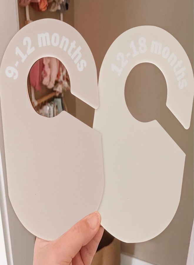 cephira baby closet dividers-double sided clothes organizer for newborn to 24 months size closthes neutral closet organizer for baby girl boy， baby clothes dividers for closet for nursery room decor - Image 5