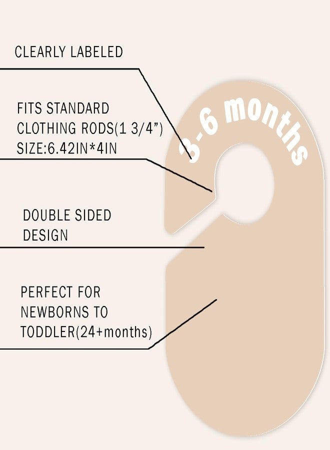 cephira baby closet dividers-double sided clothes organizer for newborn to 24 months size closthes neutral closet organizer for baby girl boy， baby clothes dividers for closet for nursery room decor - Image 3