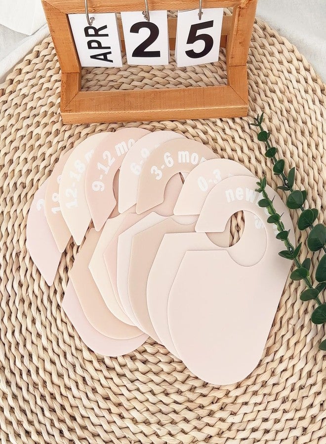 cephira baby closet dividers-double sided clothes organizer for newborn to 24 months size closthes neutral closet organizer for baby girl boy， baby clothes dividers for closet for nursery room decor - Image 2
