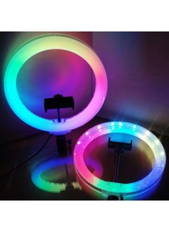 General RGB 18 Inch Double-sided Luminous Fill Light Diamond Crystal Ring Light Mobile Phone Live Desktop Flash New-Specifications:RGB-ring Light 【18 Inch Remote Control】】  - Image 2