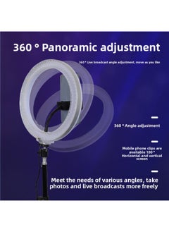 General RGB 18 Inch Double-sided Luminous Fill Light Diamond Crystal Ring Light Mobile Phone Live Desktop Flash New-Specifications:RGB-ring Light 【18 Inch Remote Control】】  - Image 3