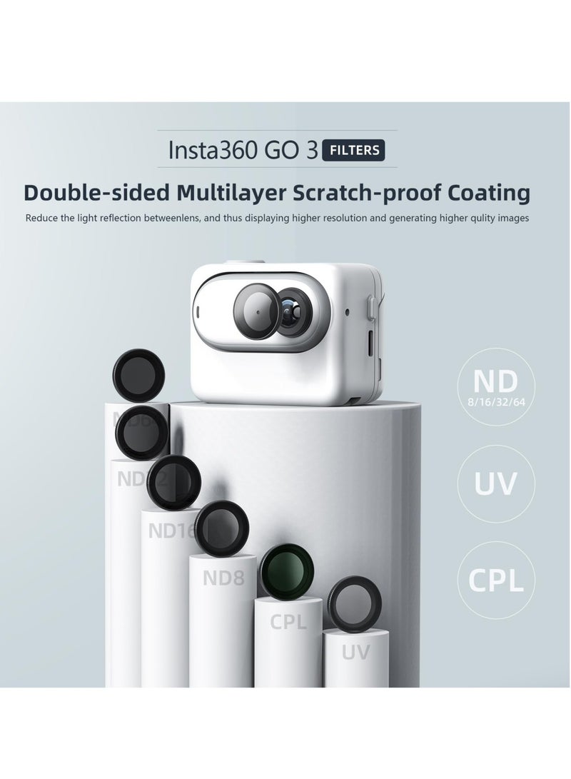 CPL/ND Filter Set for Insta360 GO3/GO2 - Waterproof Camera Accessories with CPL, ND8, ND16, ND32 Filters, Double-Sided Coating for Enhanced Photography - Image 3
