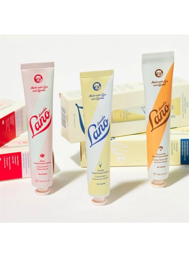 Lanolips Hand Cream Intense Coconutter - Moisturizing Hand Lotion for Dry, Cracked Hands + Cuticles - Made with Lanolin, Coconut, Vitamin E + Shea butter (50ml) - Image 2