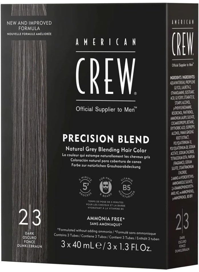 AMERICAN CREW Men's Temporary Hair Color by American Crew, Temporary Hair Dye, Natural Gray Coverage, Dark, 1.3 Fl Oz (Pack of 3) - Image 1