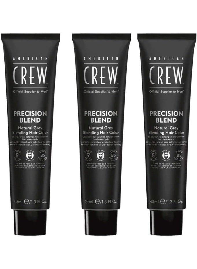 AMERICAN CREW Men's Temporary Hair Color by American Crew, Temporary Hair Dye, Natural Gray Coverage, Dark, 1.3 Fl Oz (Pack of 3) - Image 2